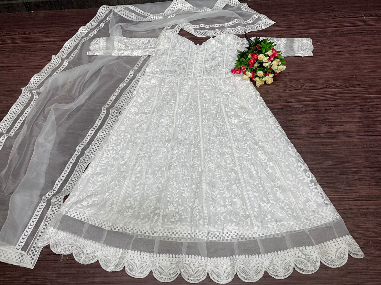 Krishi Heavy Organza Anarkali Kurti With Dupatta Catalog
